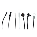 Temperature Cable Probes - types: regular plastic, heavy-duty plastic, metallic tip, thin cable, brass-coated pipe, overmolded pipe,  screwable tip